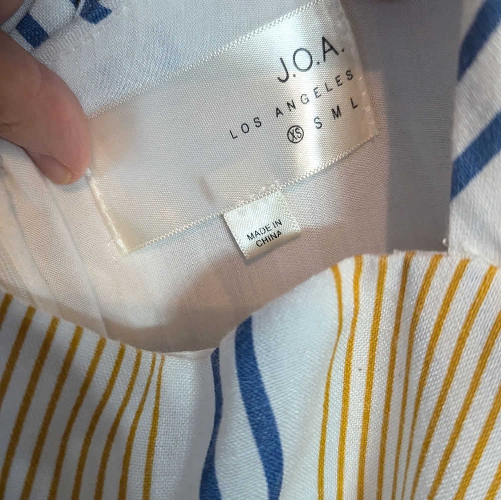 J.O.A. She's Like the Wind White Striped Skater Dress size XS - Picture 5 of 6